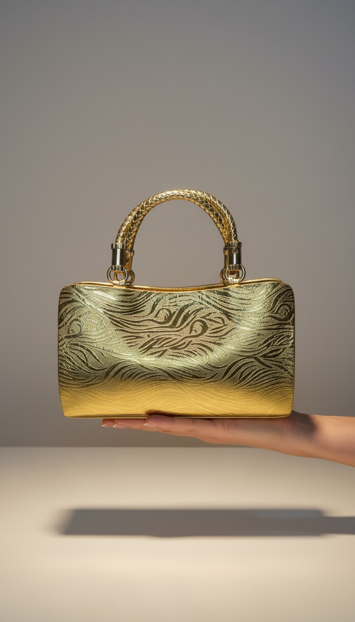 BRIDLE CLUTCH , GOLDEN COLOUR & STONEWORK