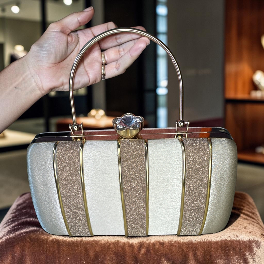 BEIGE COLOUR CLUTCH FOR WOMEN