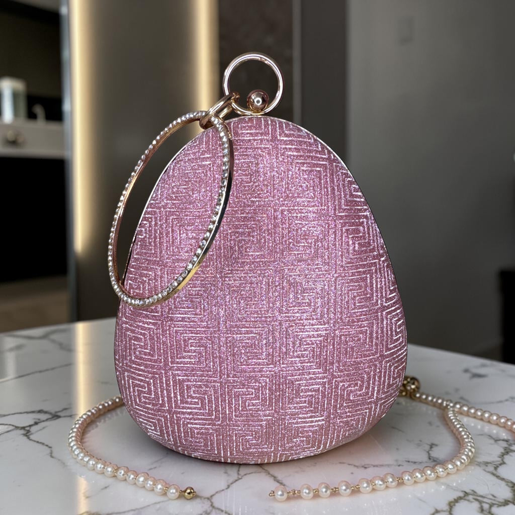 TEARDROP ROSEGOLD CLUTCH