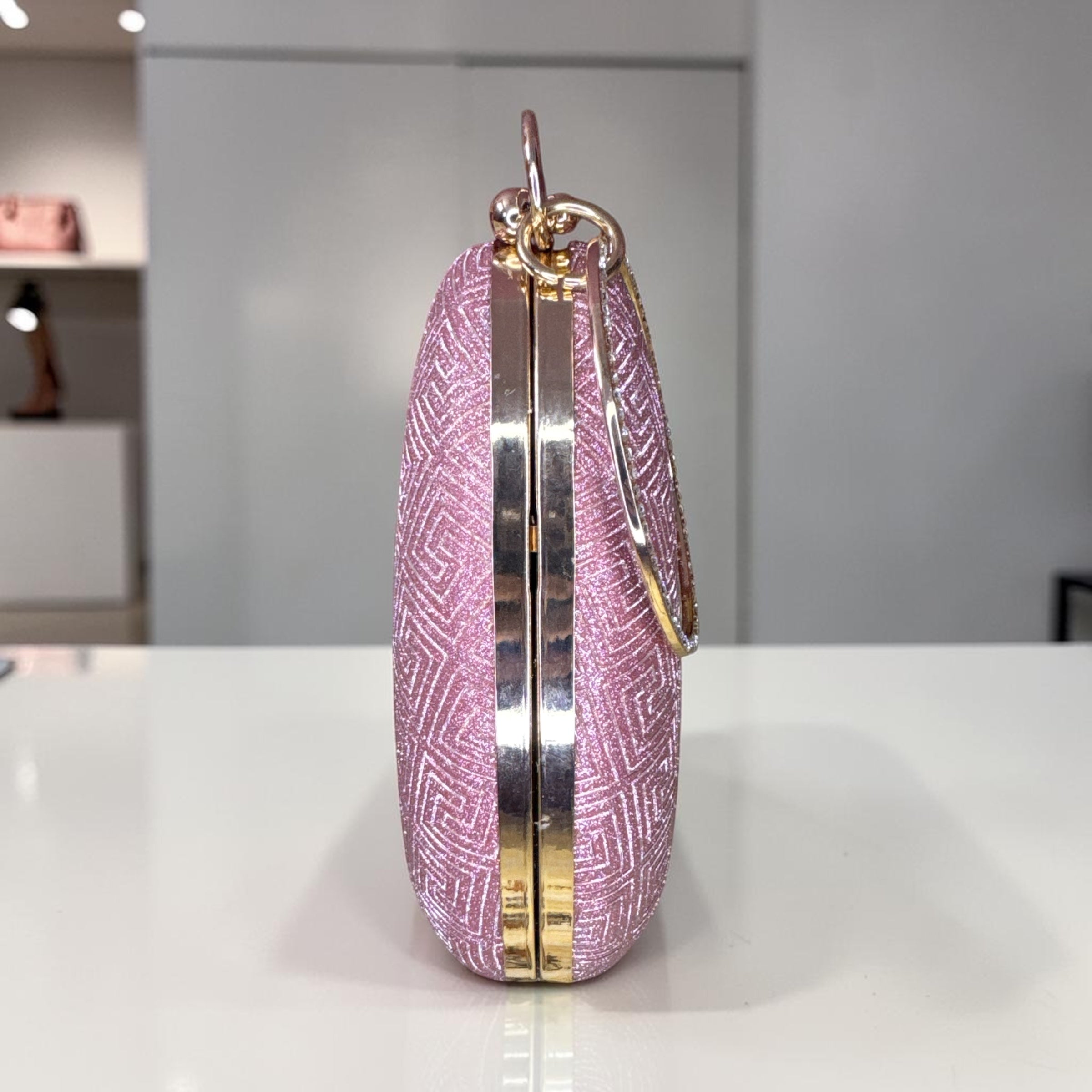 TEARDROP ROSEGOLD CLUTCH